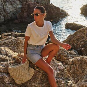 NWT ESQUALO EMI Braided Lightwash Denim Short